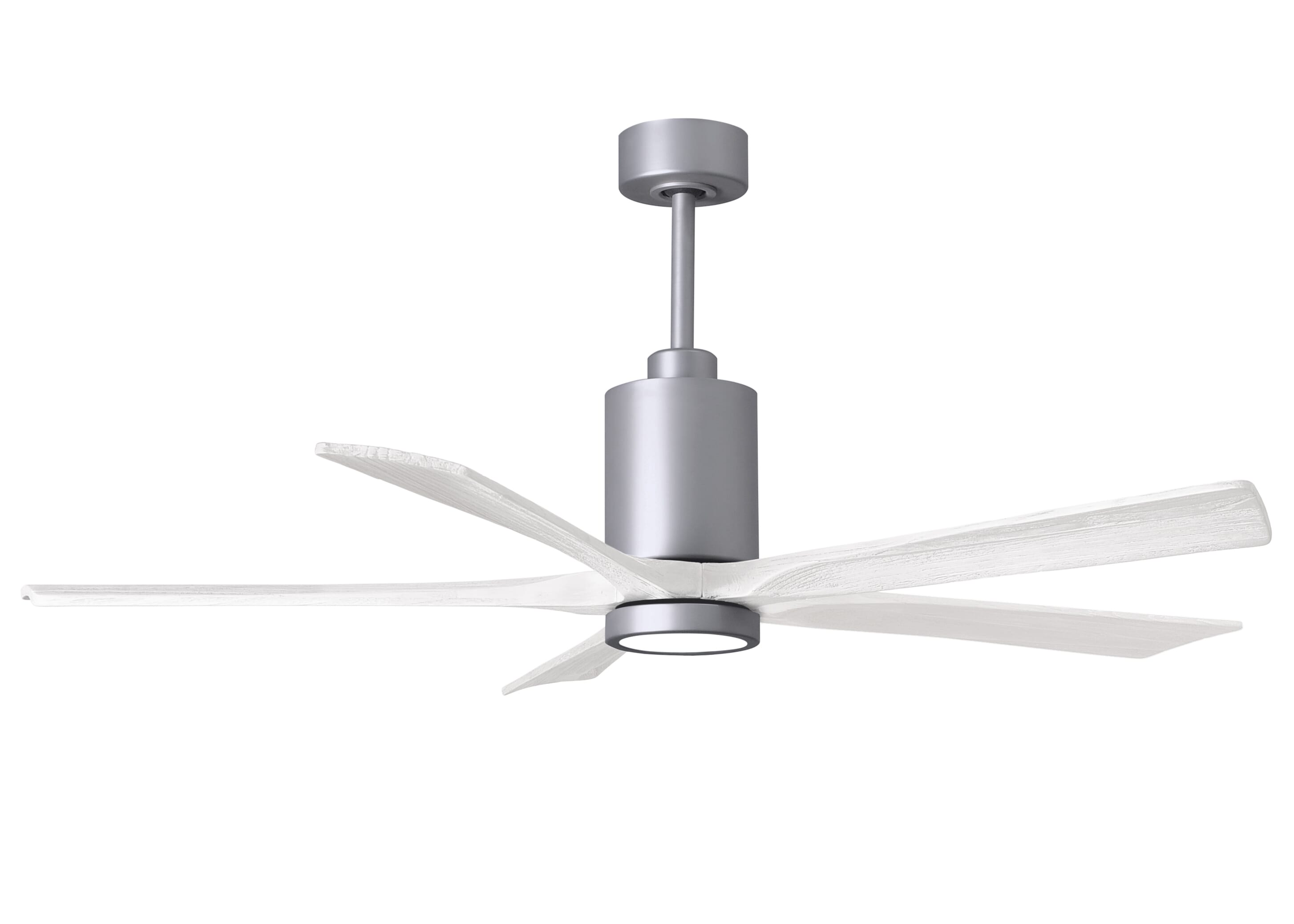Patricia 6-Speed " Ceiling Fan w/ Integrated Light Kit in Brushed Nickel with Matte White blade