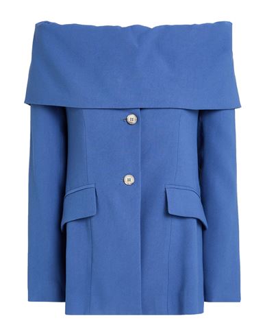 Woman Jacket Slate blue Size L Viscose, Polyester