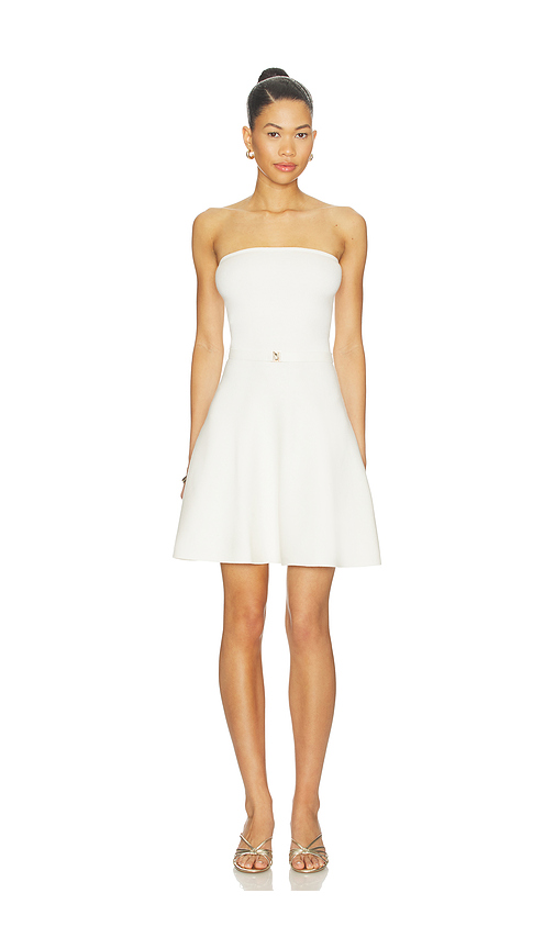 Karina Grimaldi Mira Knit Mini Dress in White. L. Also in M