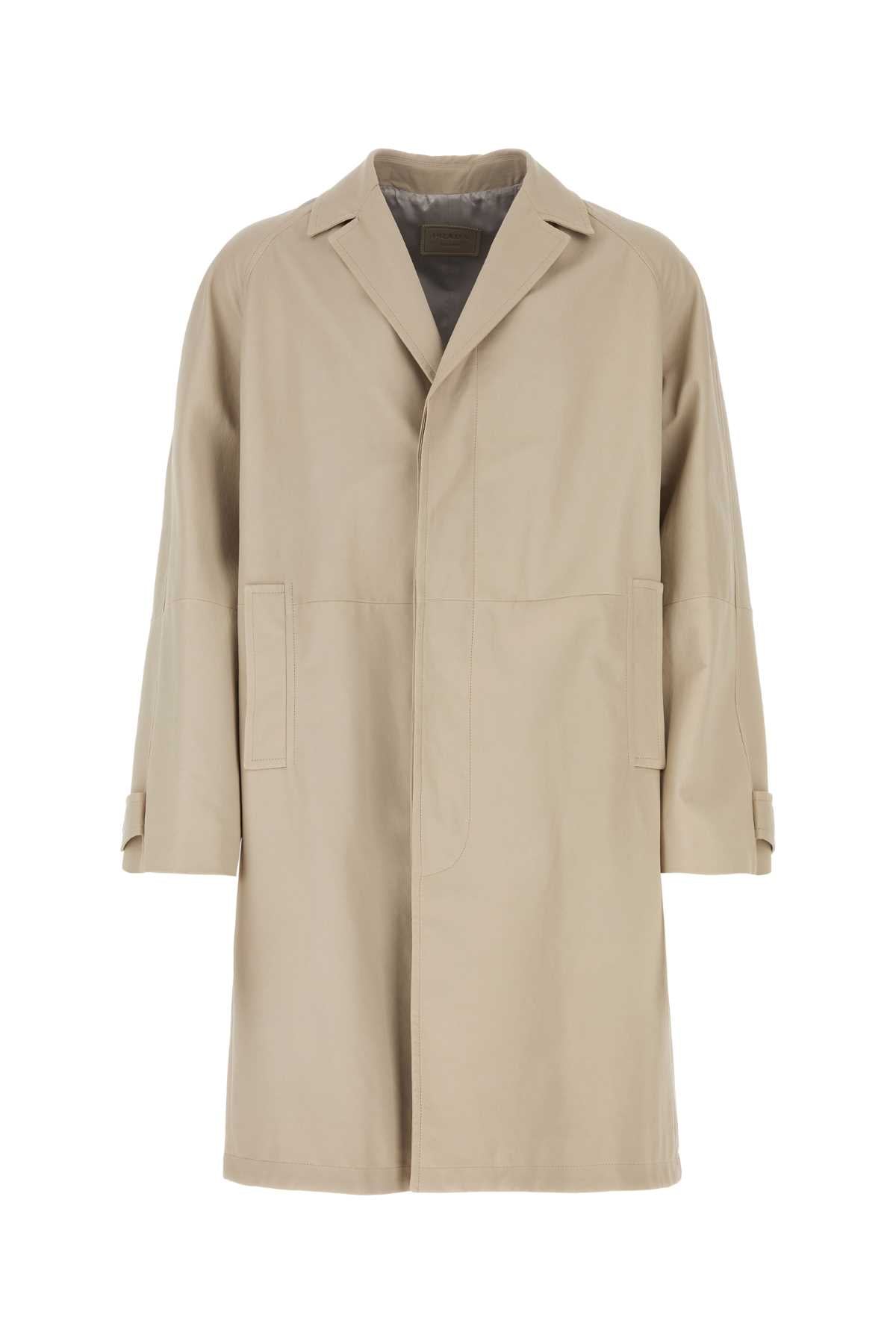 Nappa Leather Coat — Beige