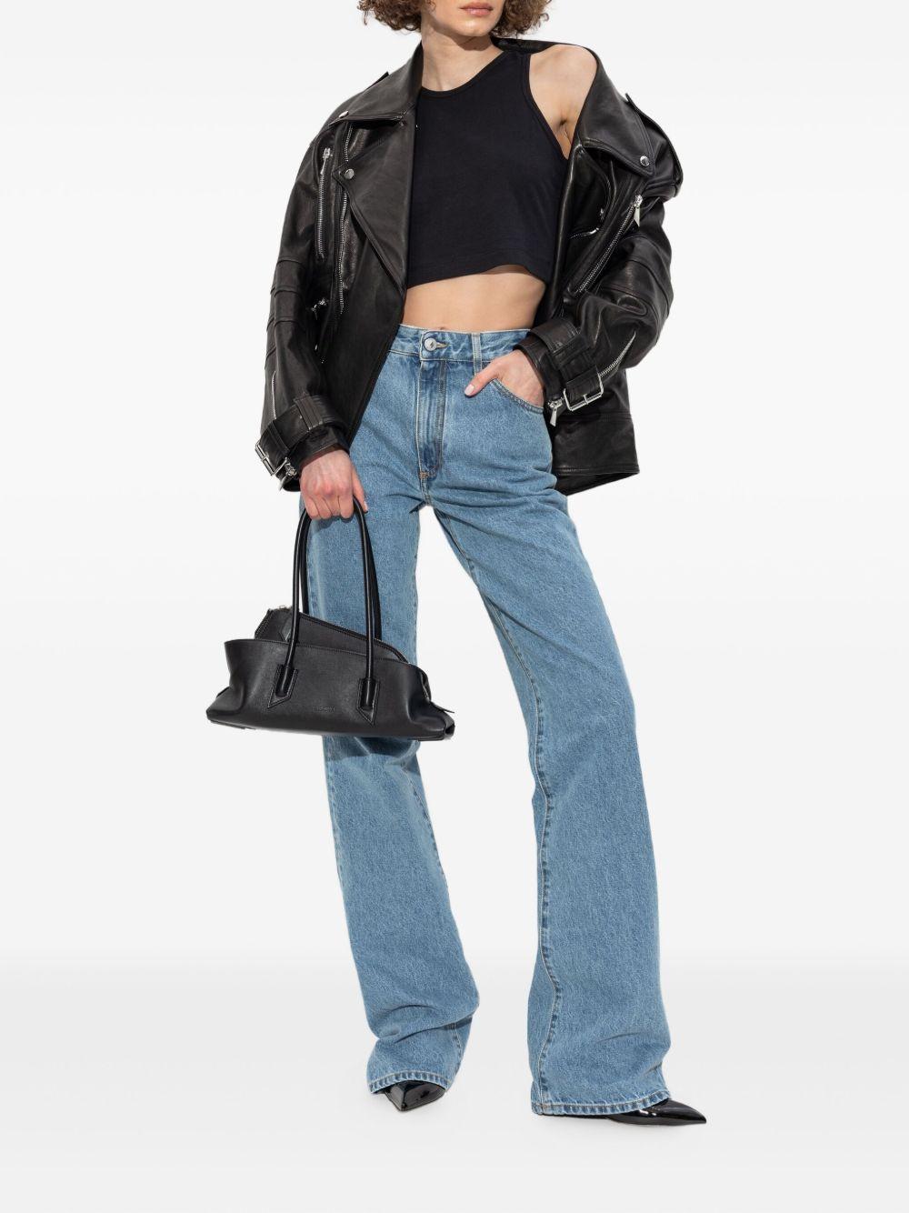 Flared-Leg Cotton Jeans — Blue