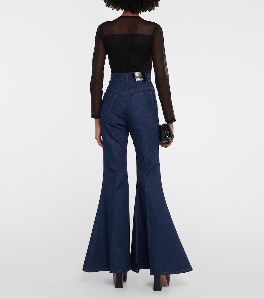 High-rise flared jeans