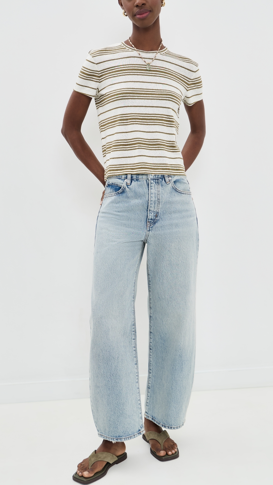 The Bow Crop Jeans Coastal