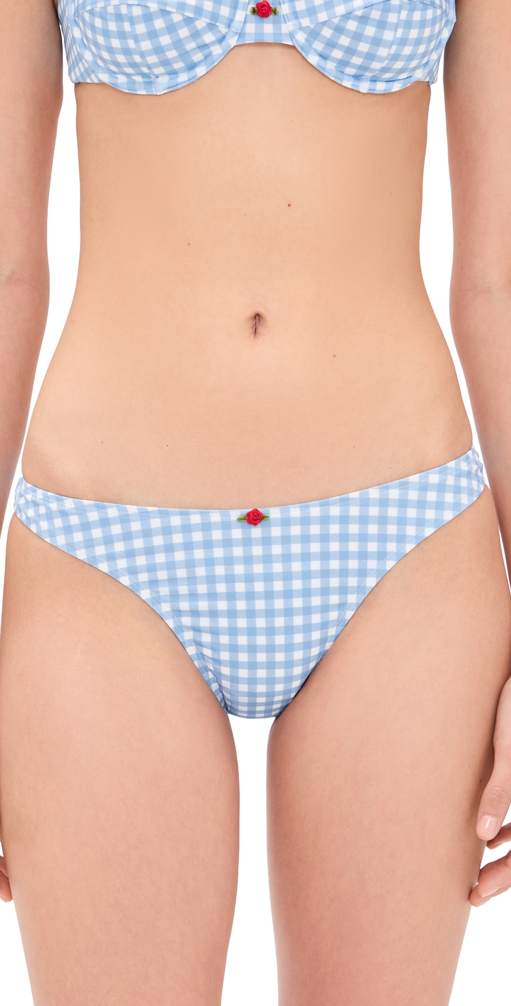 Jussy Bikini Bottoms Light Blue Gingham