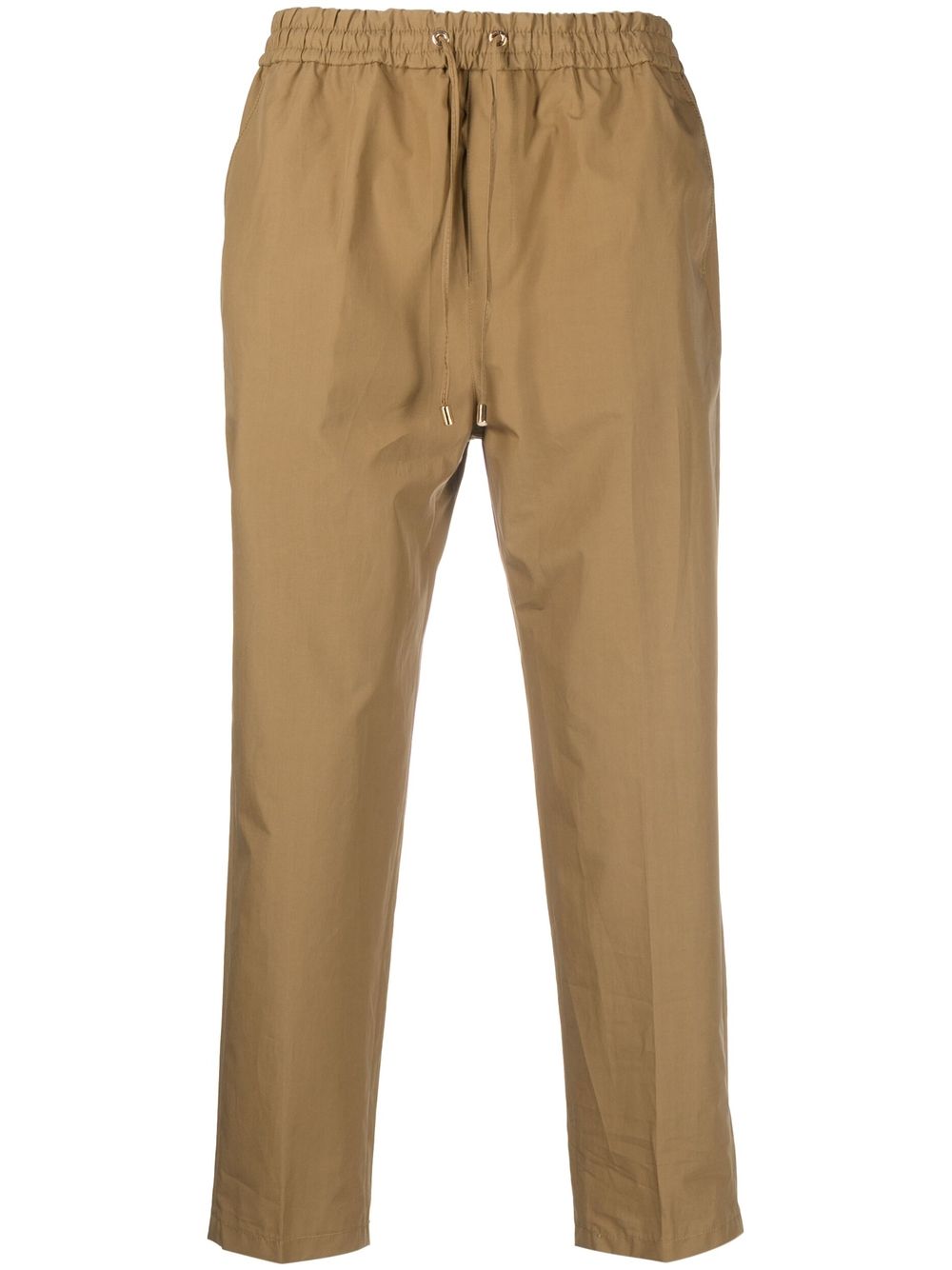 Straight-leg cropped trousers - Black