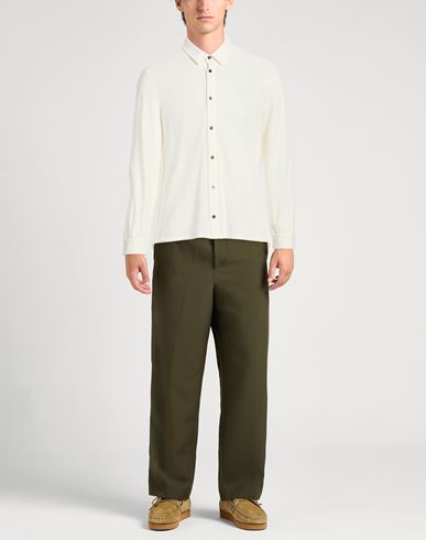 Man Shirt Ivory Size 38 Cotton, Elastane