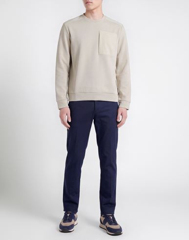 Man Sweatshirt Beige Size XXL Nylon, Cotton