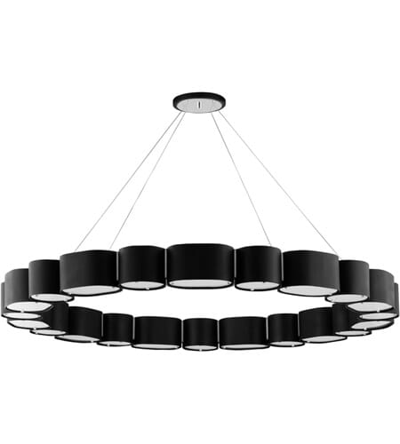 Corbett Opal 22-Light Transitional Chandelier in Soft Black And Stainless Stee
