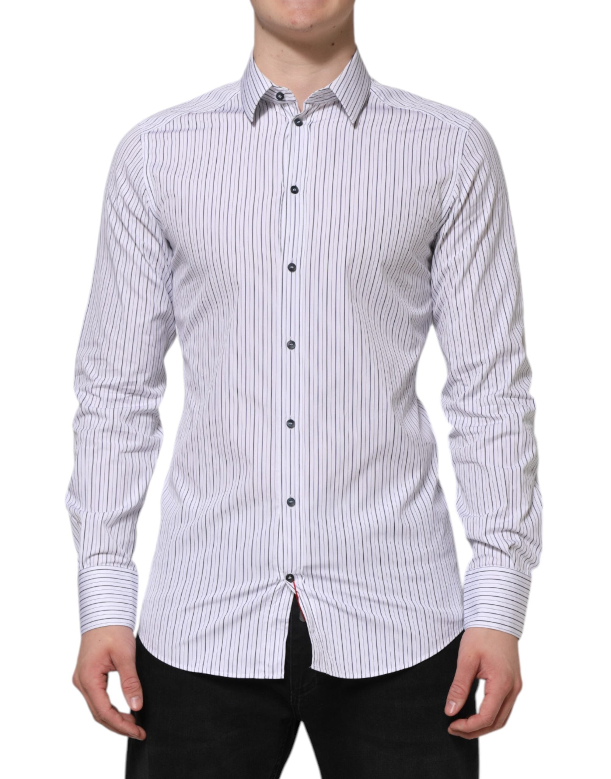 Striped Cotton Shirt — White