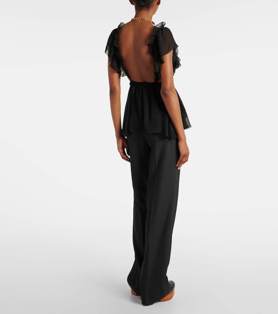 Chloé Ruffled silk chiffon top