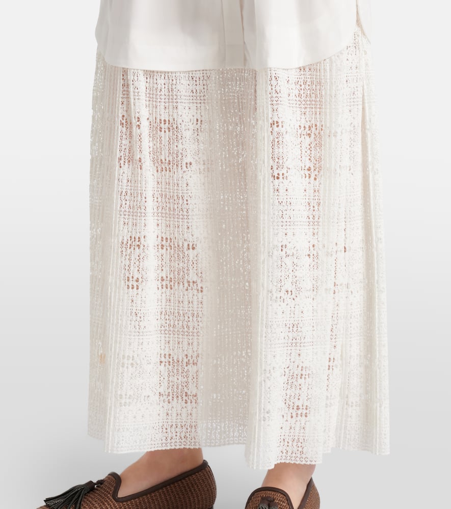 Jenner poplin and lace shirt dress