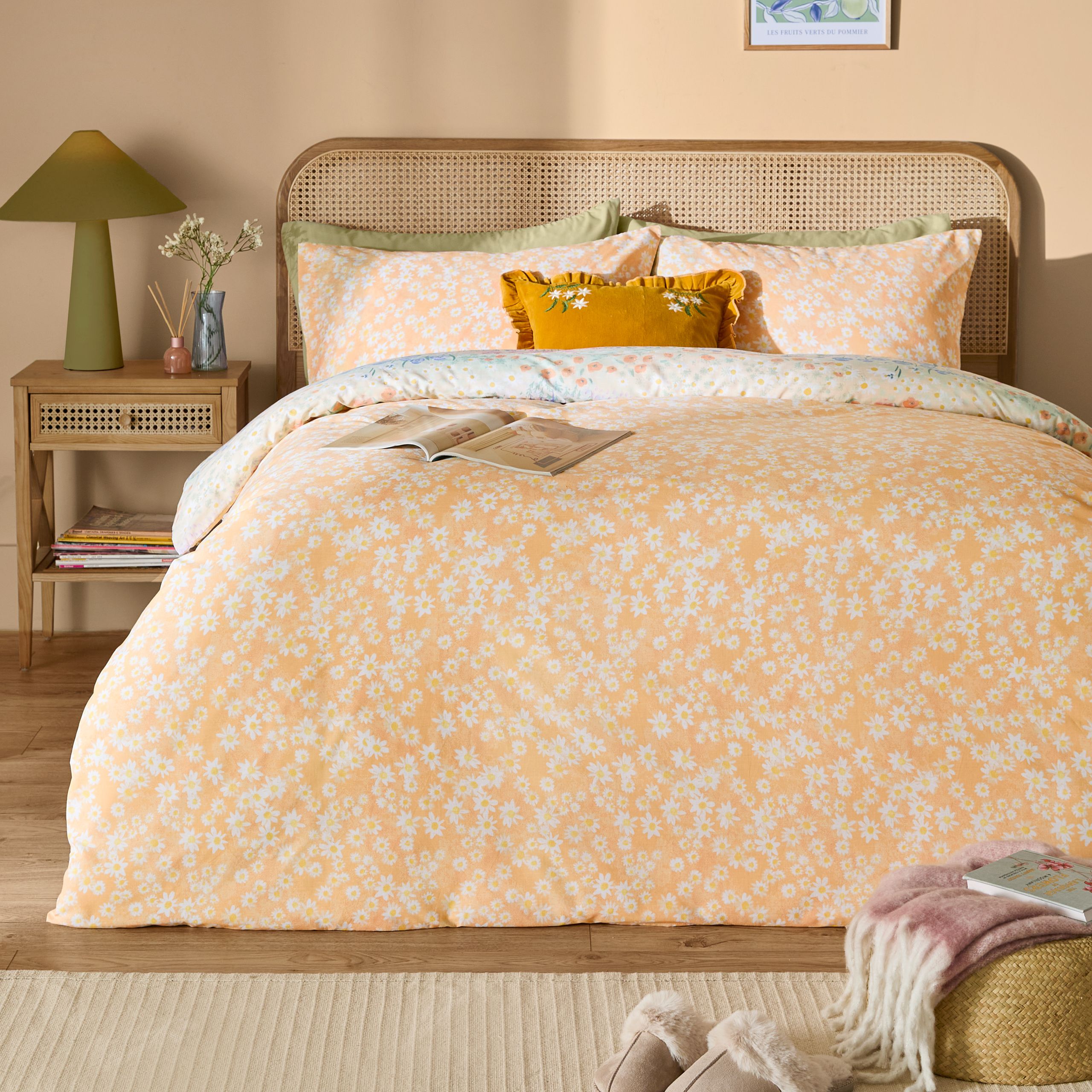 Furn Unisex Florin Reversible Floral Duvet Cover Set | : Single
