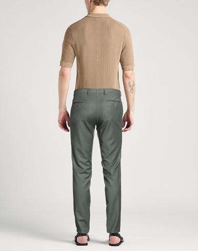 Man Pants Sage green Size 32 Virgin Wool, Elastane