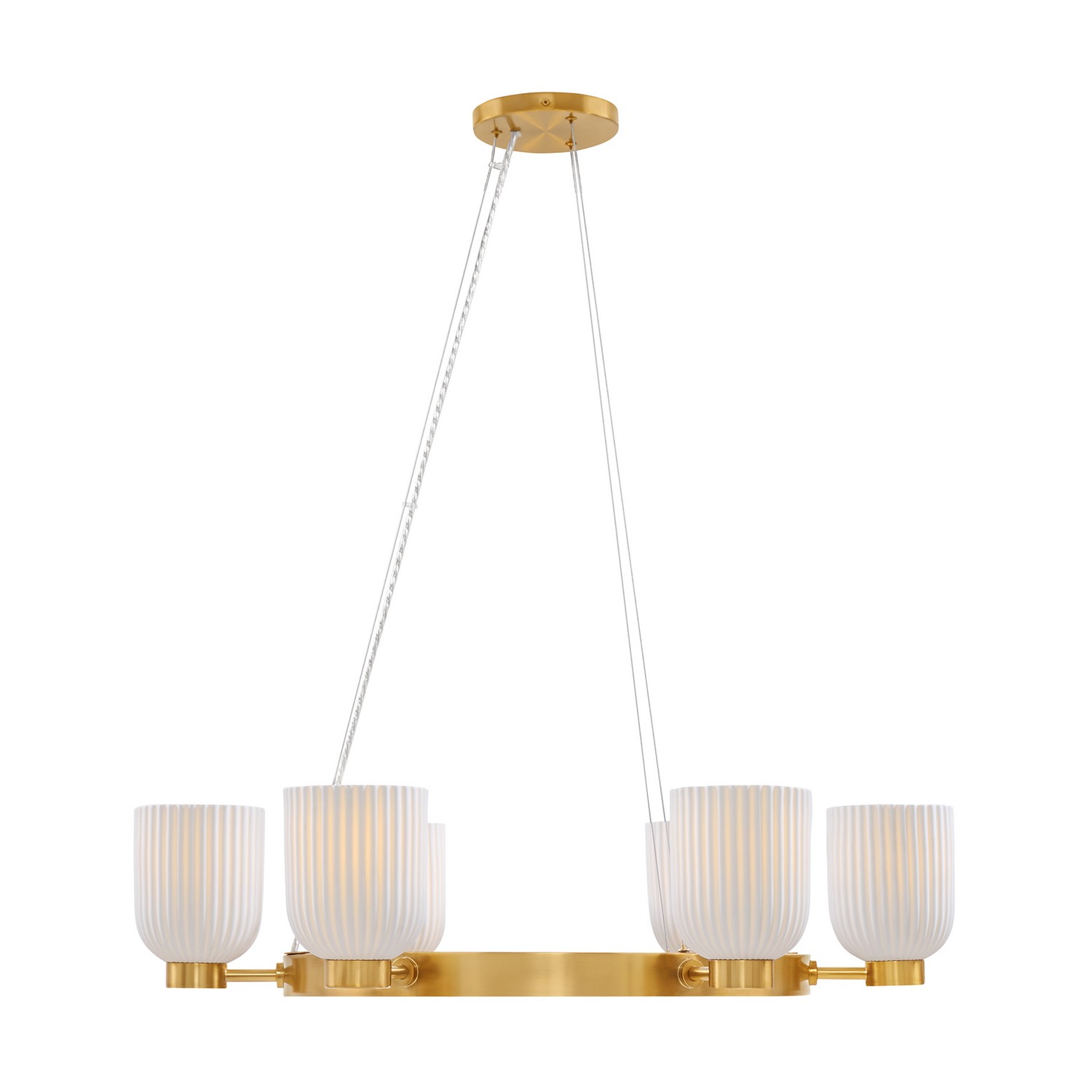 Isla Blanca 6-Light Chandelier in Warm Brass by Breegan Jane