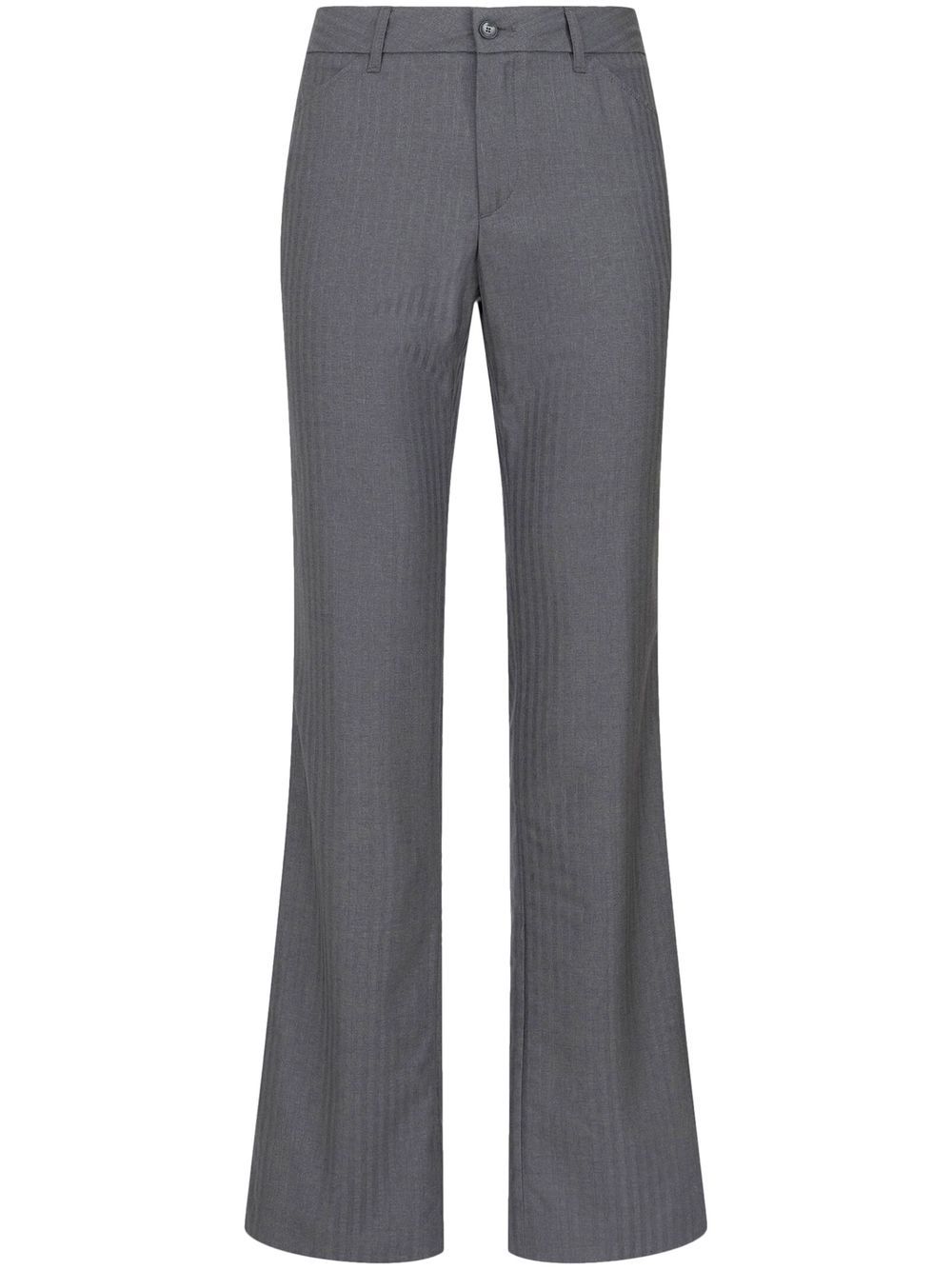 Virgin-wool straight leg trousers - Grey