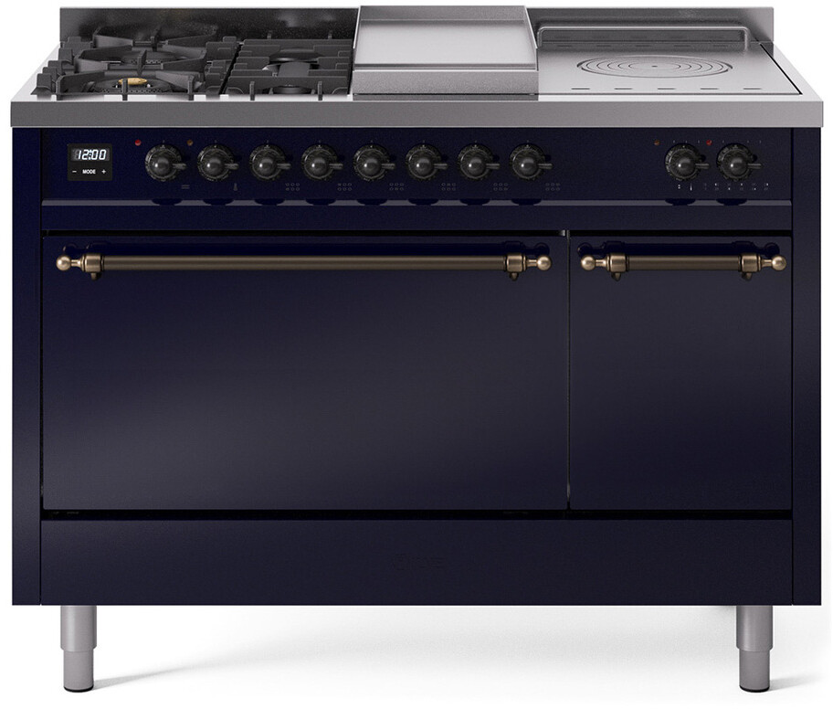 Ilve nostalgie II collection 48" Dual Fuel Natural Gas Range UP48FSQNMPMBB