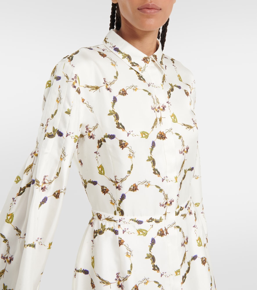 Mauri printed silk twill maxi dress