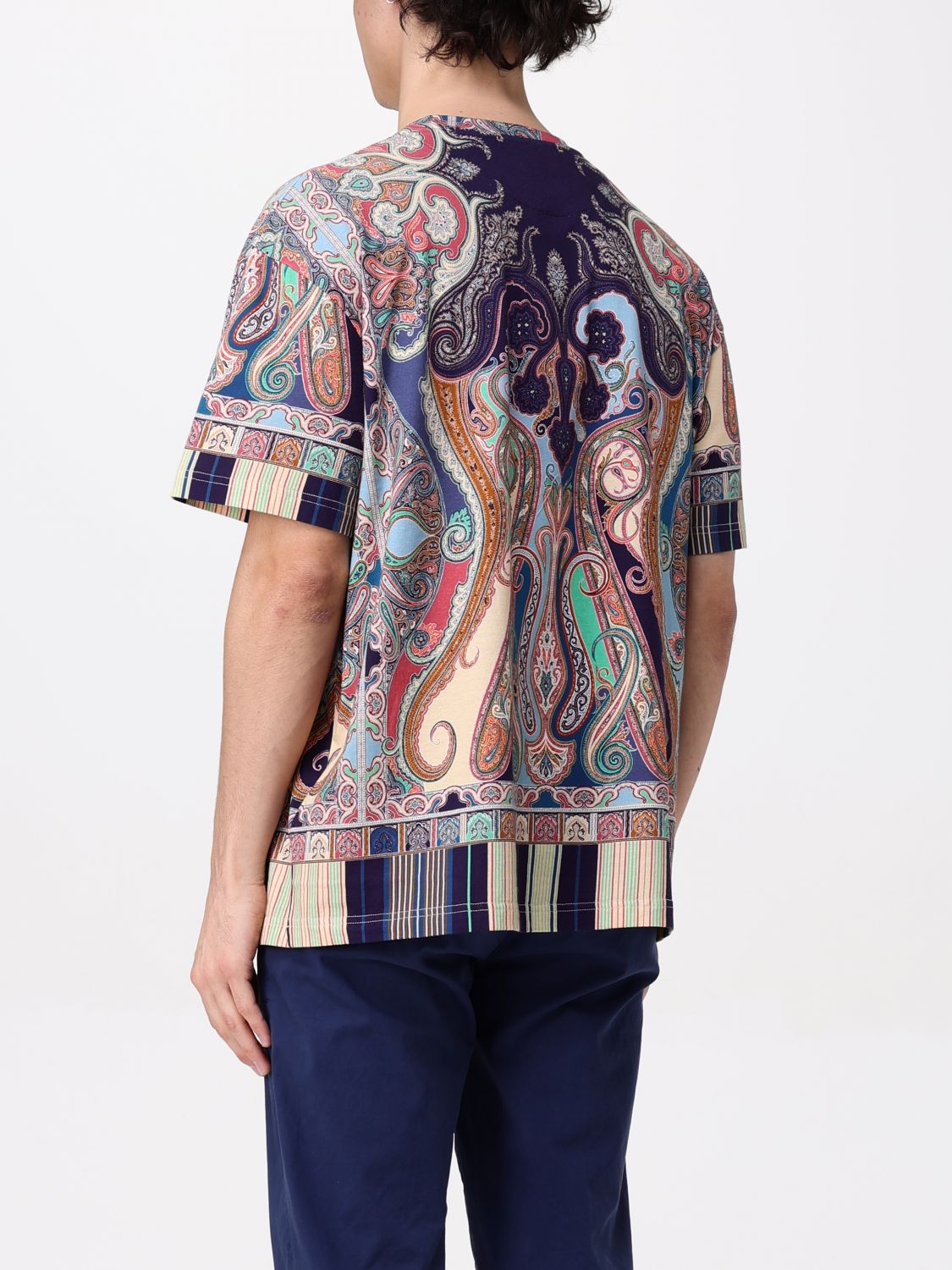 Paisley-print T-shirt - Neutrals