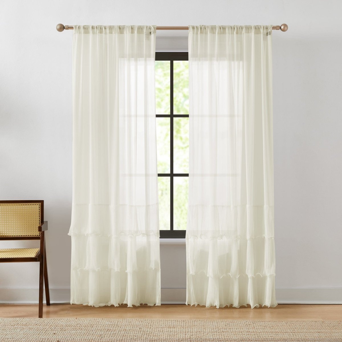 "Georgette Sheer Curtain Panels