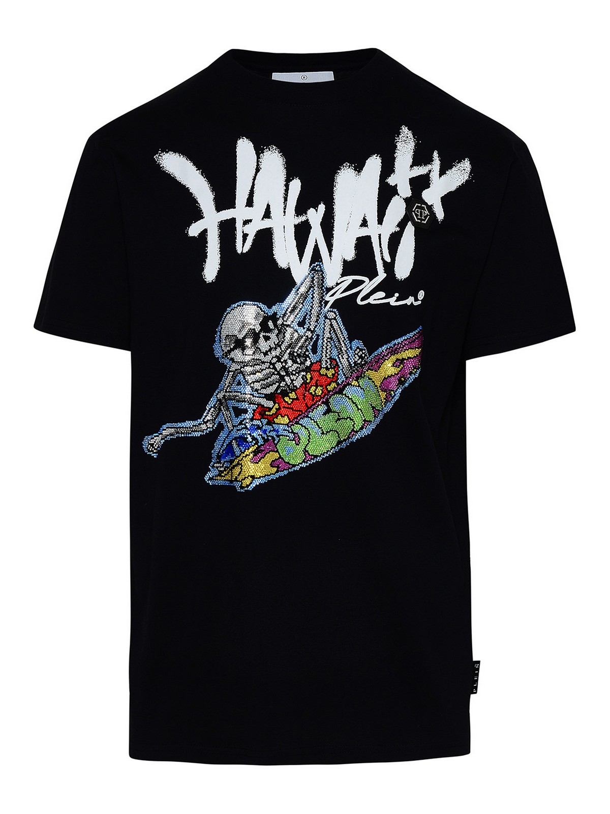 Black cotton T-shirt