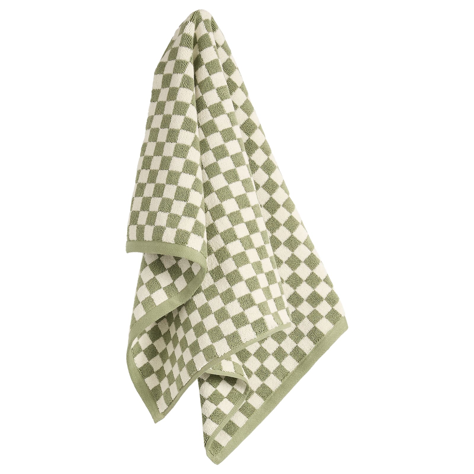 BAINA Beppu Bath Mat in Sage & Chalk - Green.  a