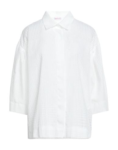 Rossopuro Woman Shirt White Size S Cotton, Polyester