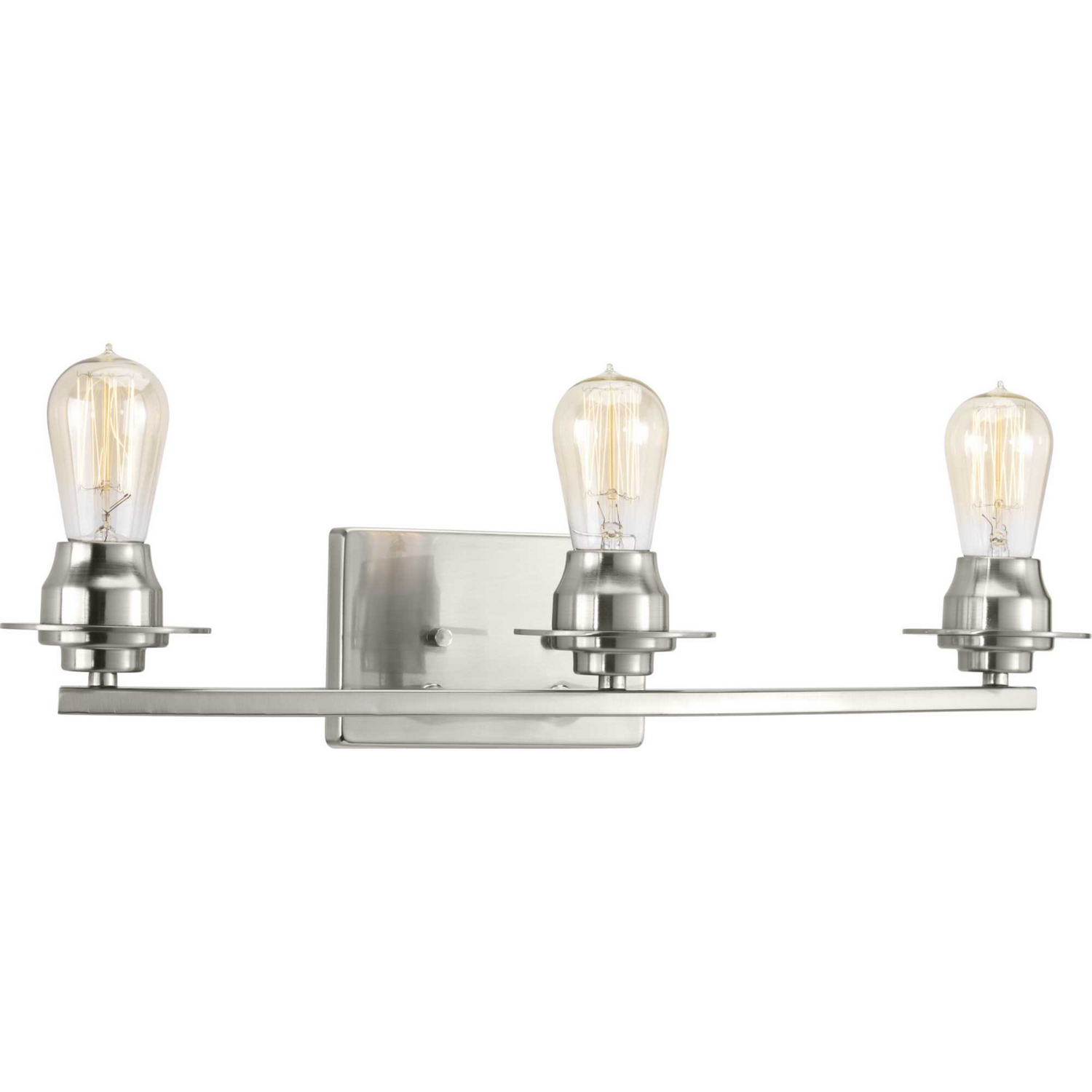 Brushed Nickel Three Light Bath from the Debut Collection