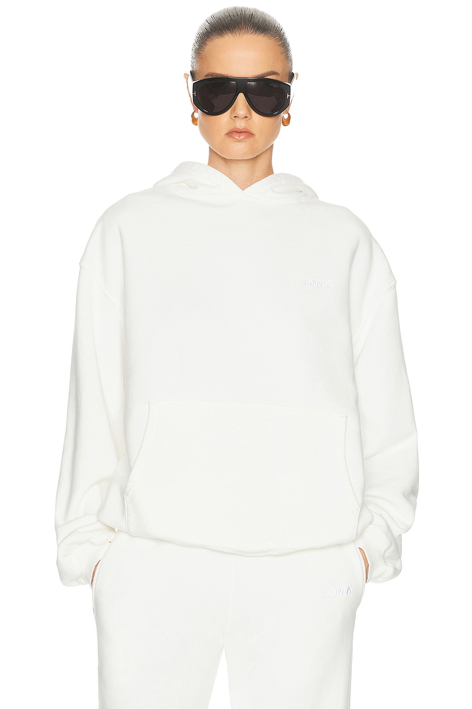 LDMA Heritage Hoodie in Cream - Cream. XS also in S