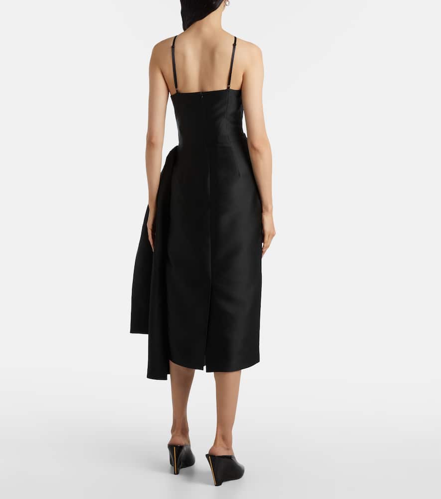 Bow-detail midi dress