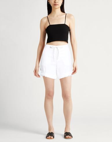 Woman Shorts & Bermuda Shorts White Size 10 Linen