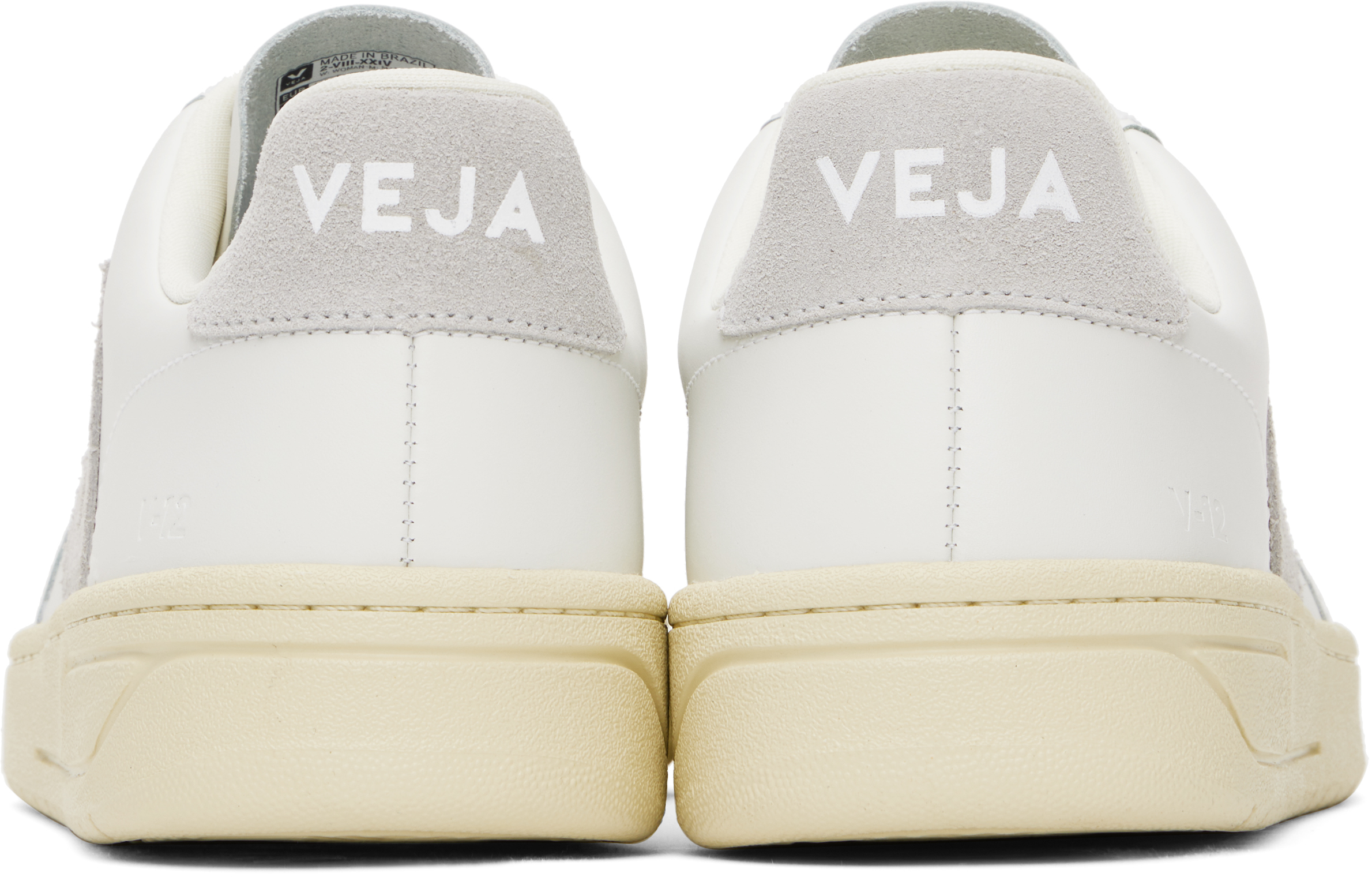 VEJA White V-12 Leather Sneakers