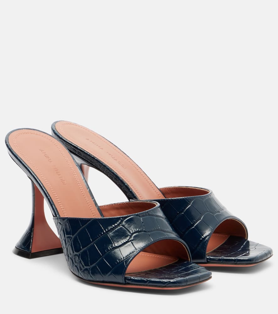 Lupita croc-effect leather mules