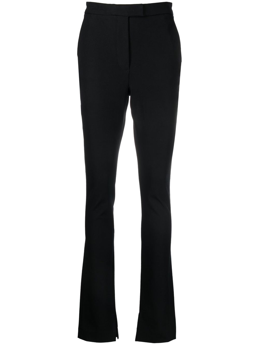Side-sit four-pocket slim-fit trousers - Black