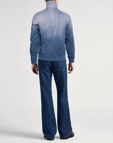 Man Sweatshirt Blue Size L Cotton