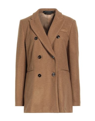 Woman Blazer Camel Size 6 Polyester, Wool, Acrylic