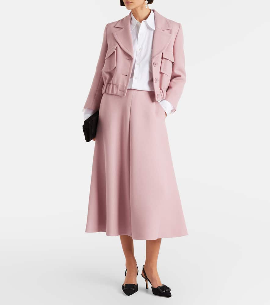 Layered Coolness high-rise midi skirt
