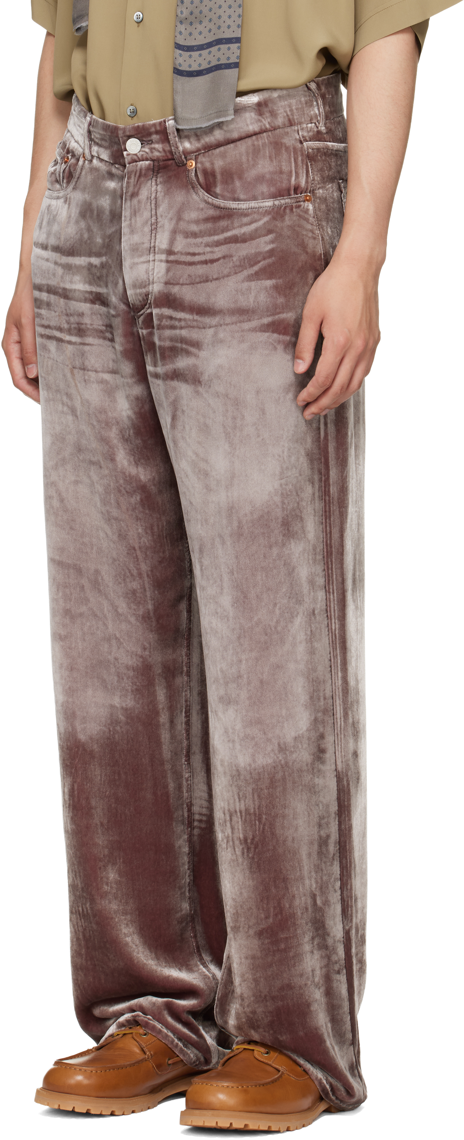 Pink Laser Flattone Silk Jeans