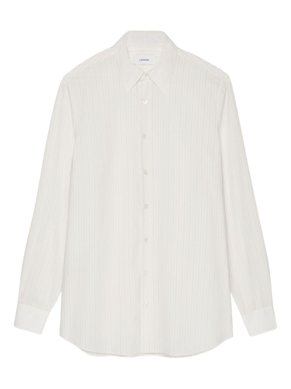 Striped button-up shirt - White