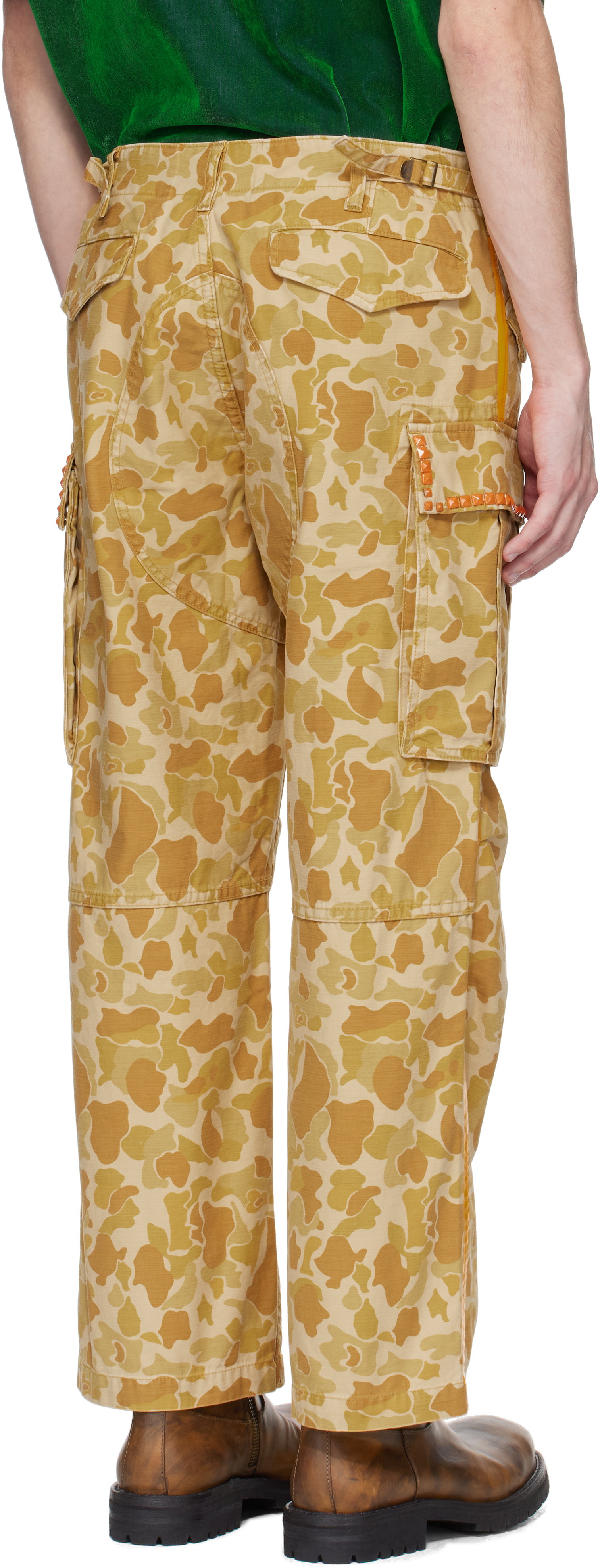 COÛT DE LA LIBERTÉ Yellow Cooper Camouflage Cargo Pants