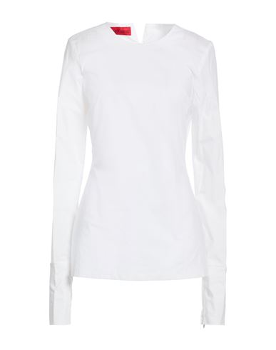 Woman Top White Size S Cotton, Tencel