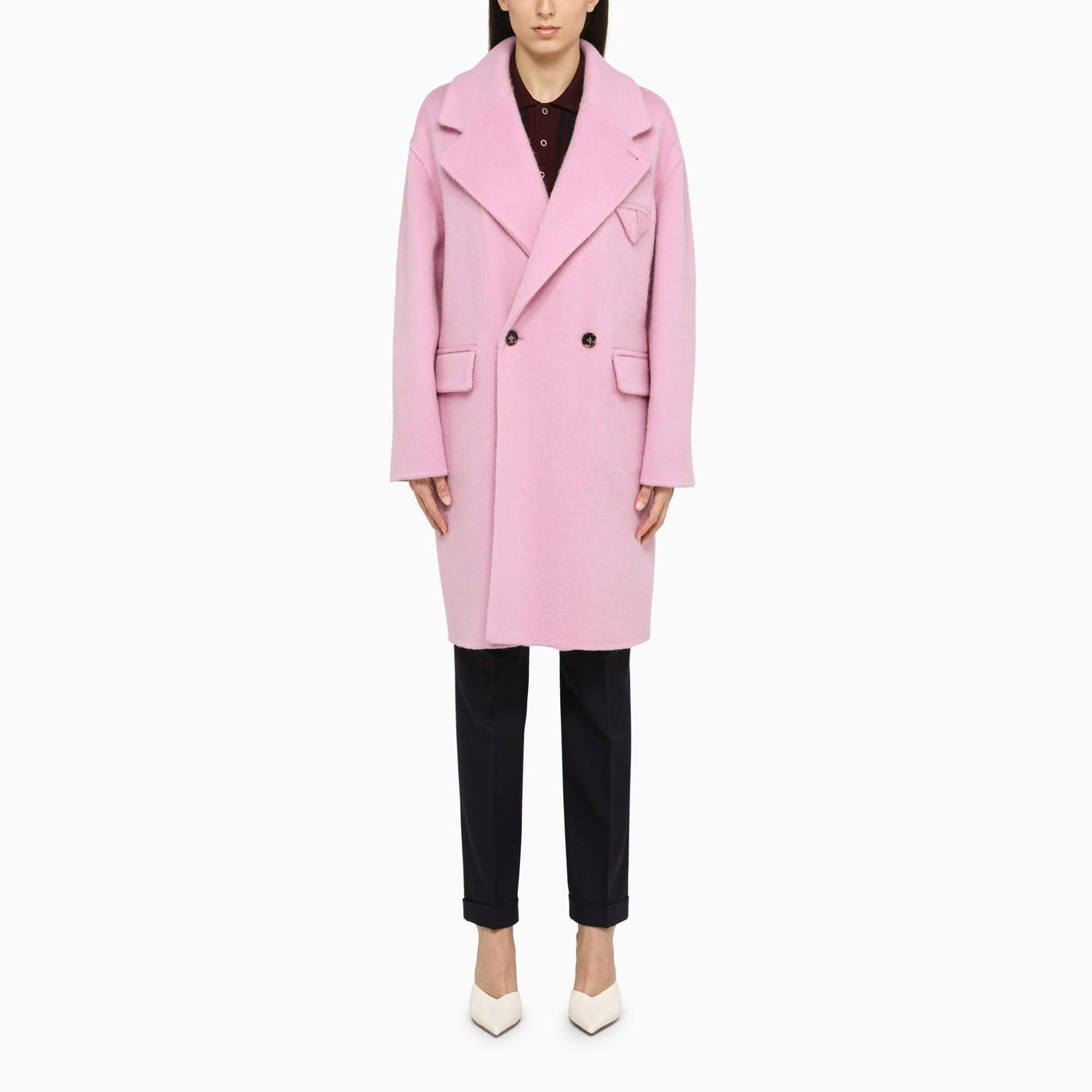 Pink Wool Blend Coat