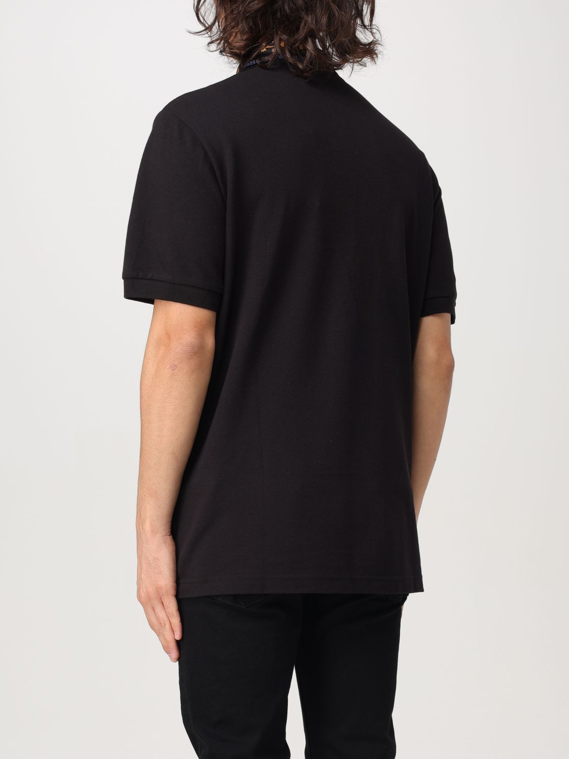 Logo-embroidered cotton polo shirt - Black