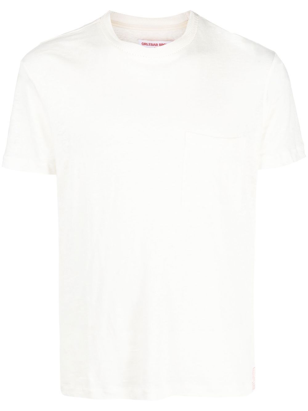 Short-sleeve linen-flax T-shirt - White