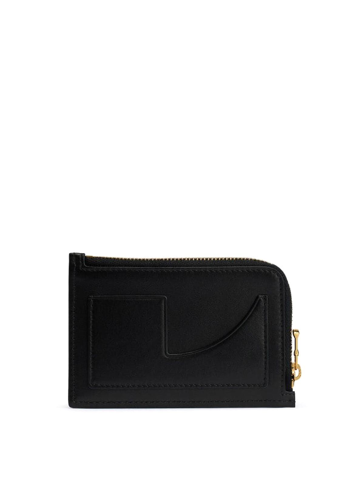 Leather cardholder - Black