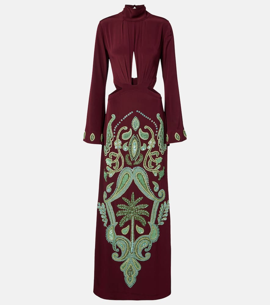 Aurora Magica beaded silk gown