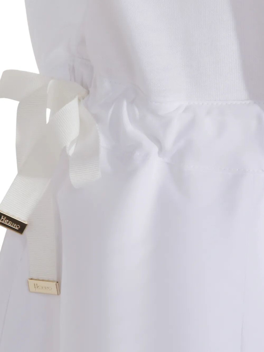 White Boat Neck Midi Dress