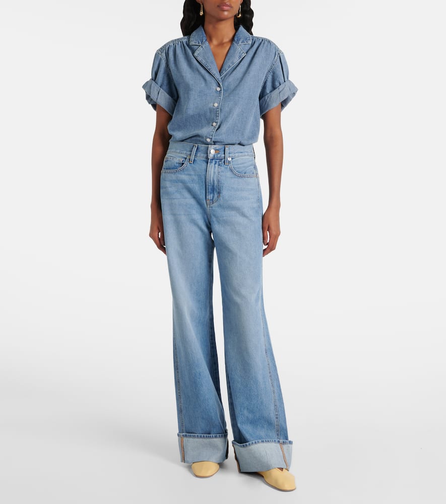 Veronica Beard Taylor high-rise wide-leg jeans