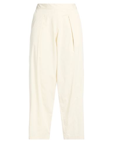 Woman Pants Ivory Size 10 Cotton, Polyamide, Elastane