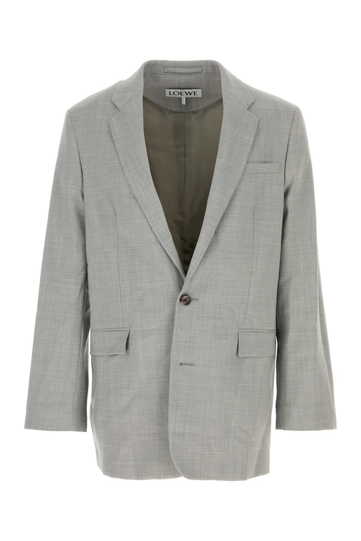 Wool Blazer — Gray
