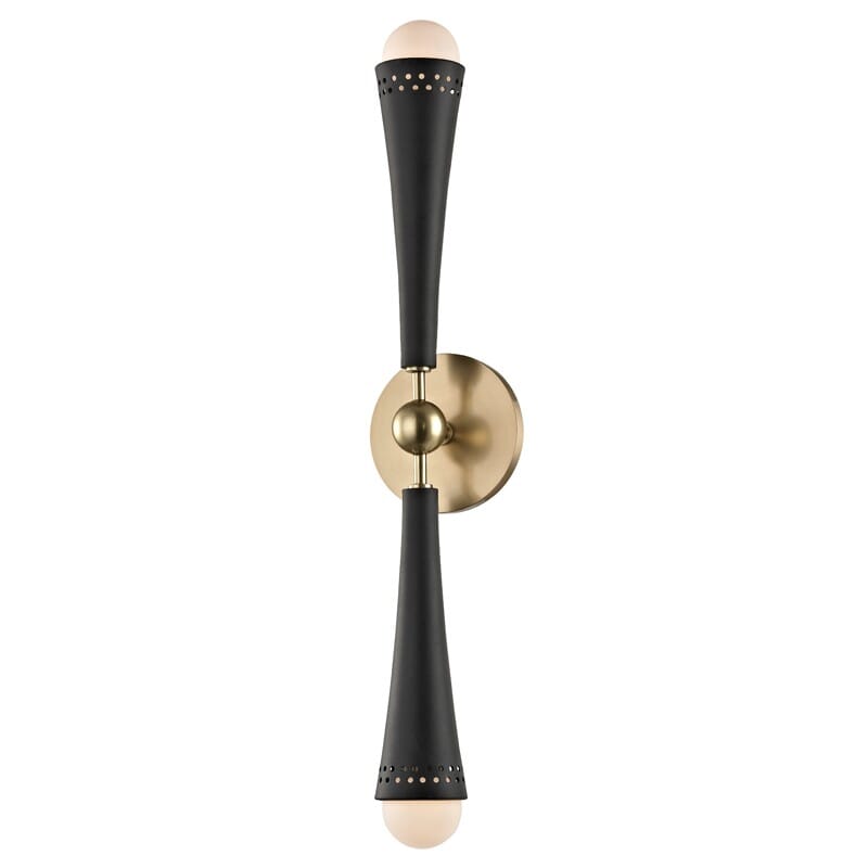 Tupelo 2-Light 23" Wall Sconce in Aged Bra